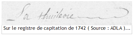La thuilerie 1742
